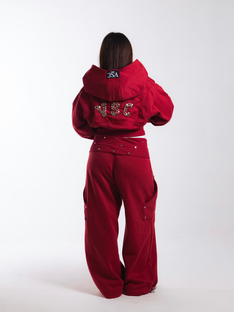 Calça Moletom Glam Era Bordo