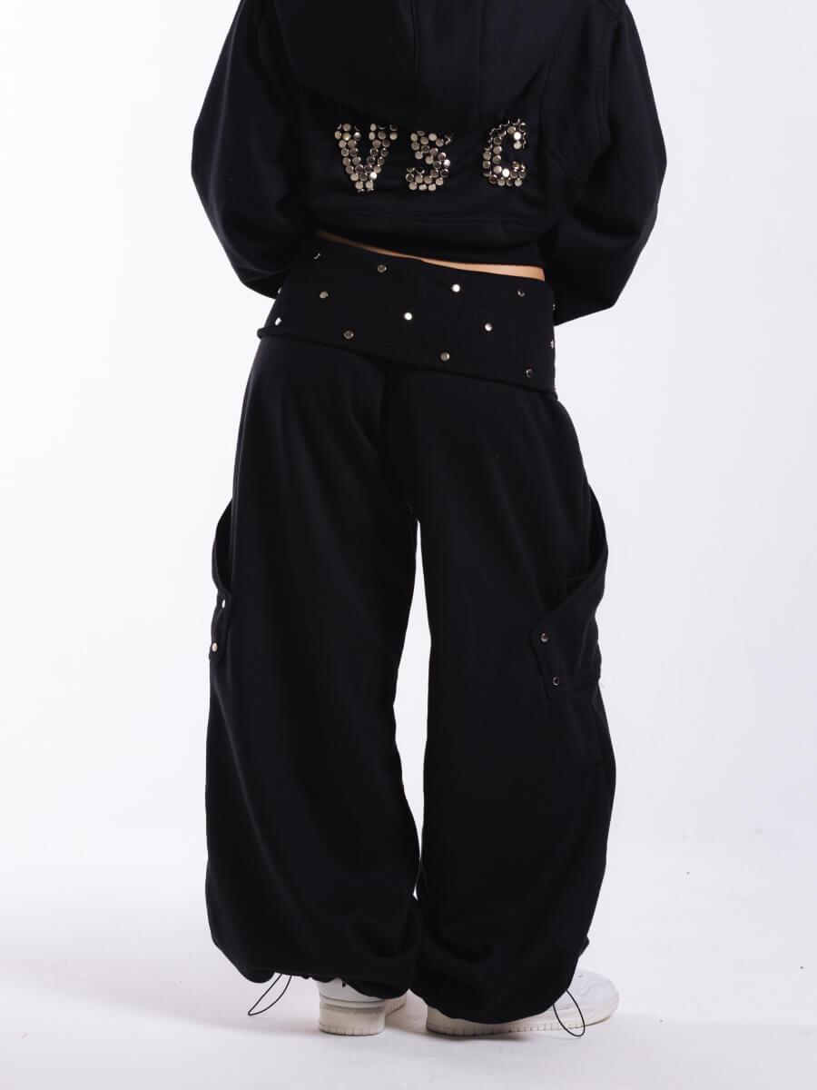 Calça Moletom Glam Era Preta