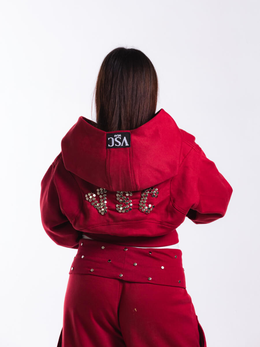 Casaco Blouson Glam Era Bordo