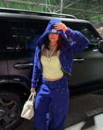 Calça Moletom Glam Era Azul Royal - Imagem 7