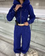 Calça Moletom Glam Era Azul Royal - Imagem 6