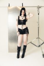 Doll Corset Cropped Jeans Preto VSC x Lua Ricco