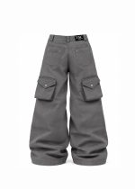 Calça Super Cargo Brim Unissex 12 Bolsos Grey - Imagem 2