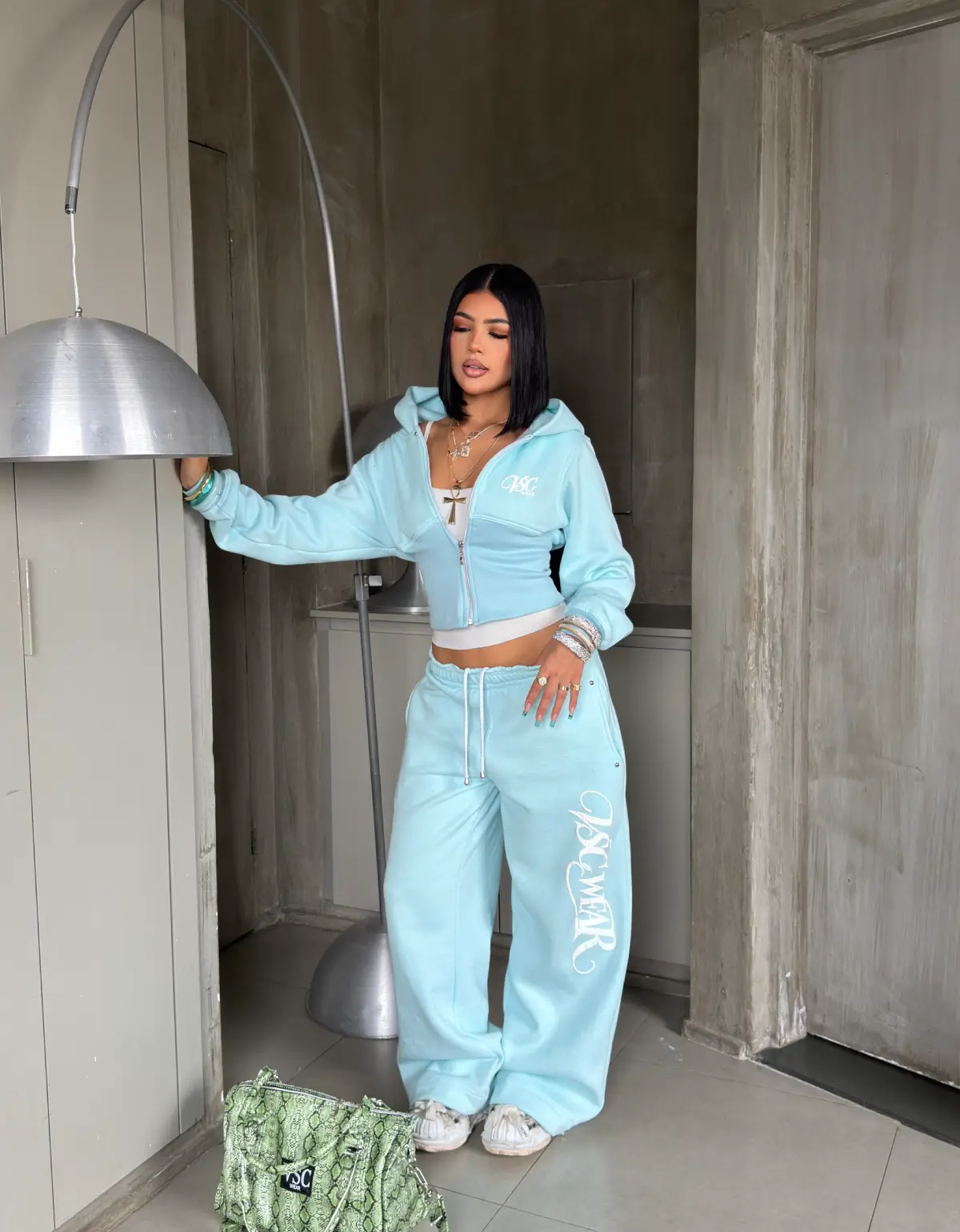 Calça de Moletom Unissex Azul Tiffany
