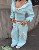Calça de Moletom Unissex Azul Tiffany - Imagem 2