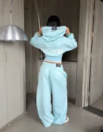 Calça de Moletom Unissex Azul Tiffany - Imagem 3